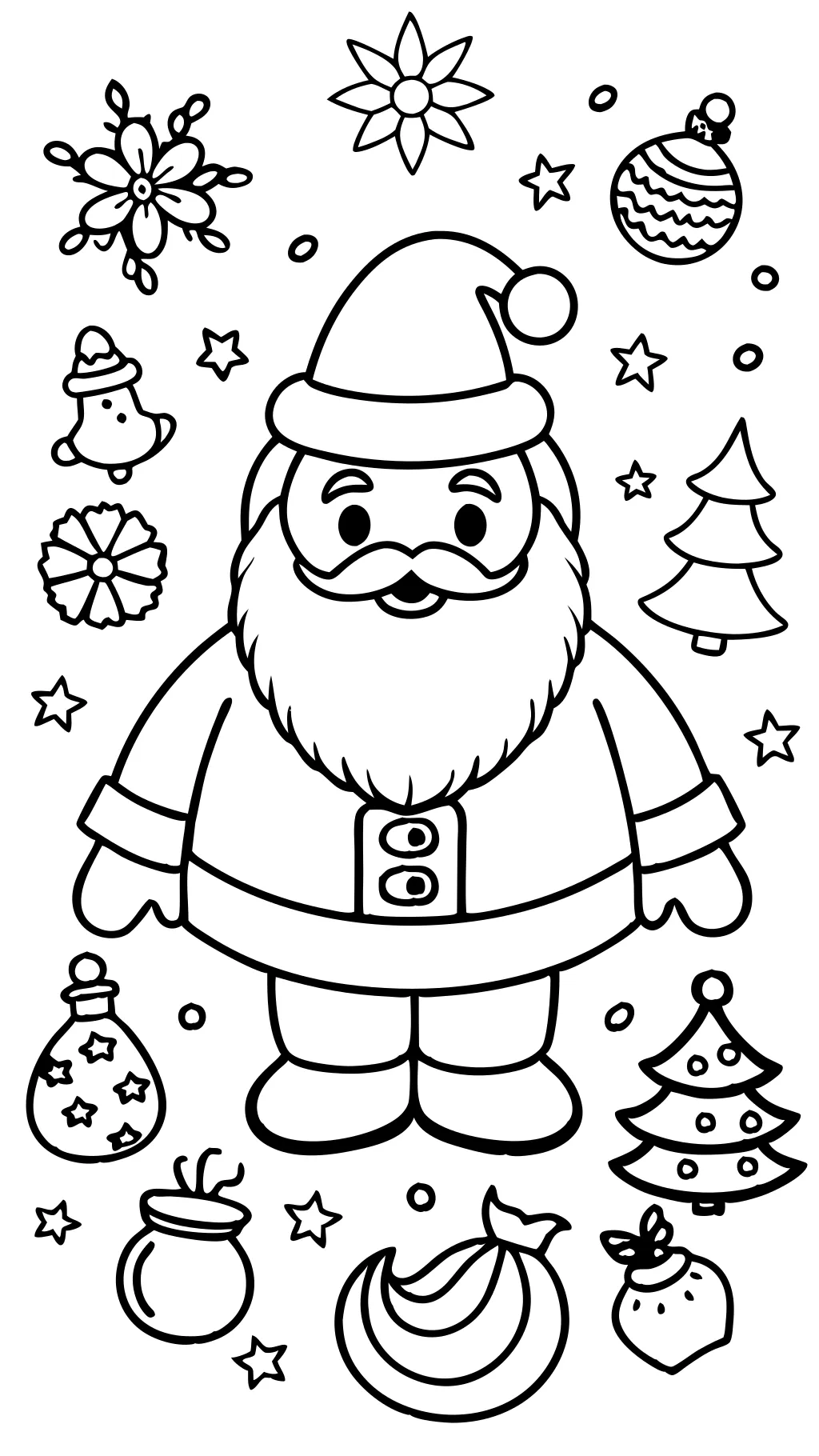 coloriage du Père Noël